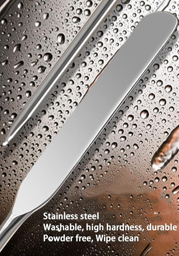 Foundation Spatula, 3-Pack Acrylic Nail Art Palette Oblique