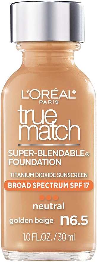 L'Oreal Paris Makeup True Match Super-Blendable Liquid Foundation, Oz,1 Count