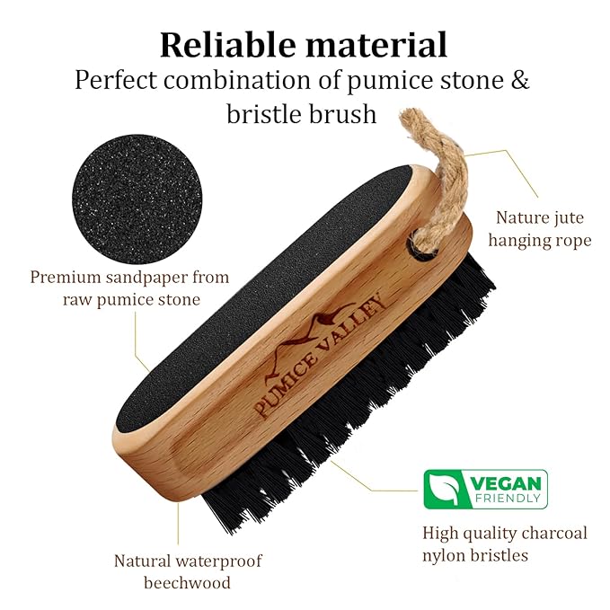 Wooden cleaning finger nail brush