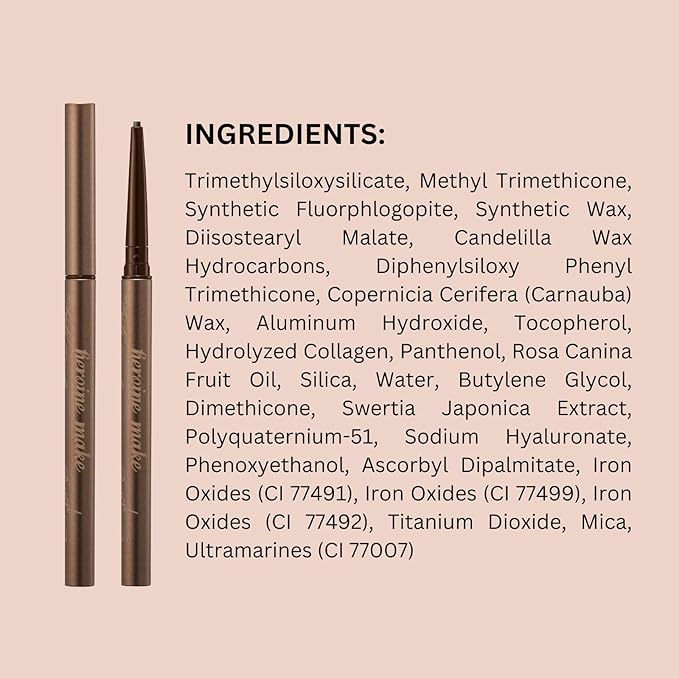 Heroine Make by KISSME Soft Define Waterproof Cream Pencil Eyeliner, Long-Lasting Natural Shades, 0.1g Punched Oval Core, 01 Natural Brown, 0.01oz