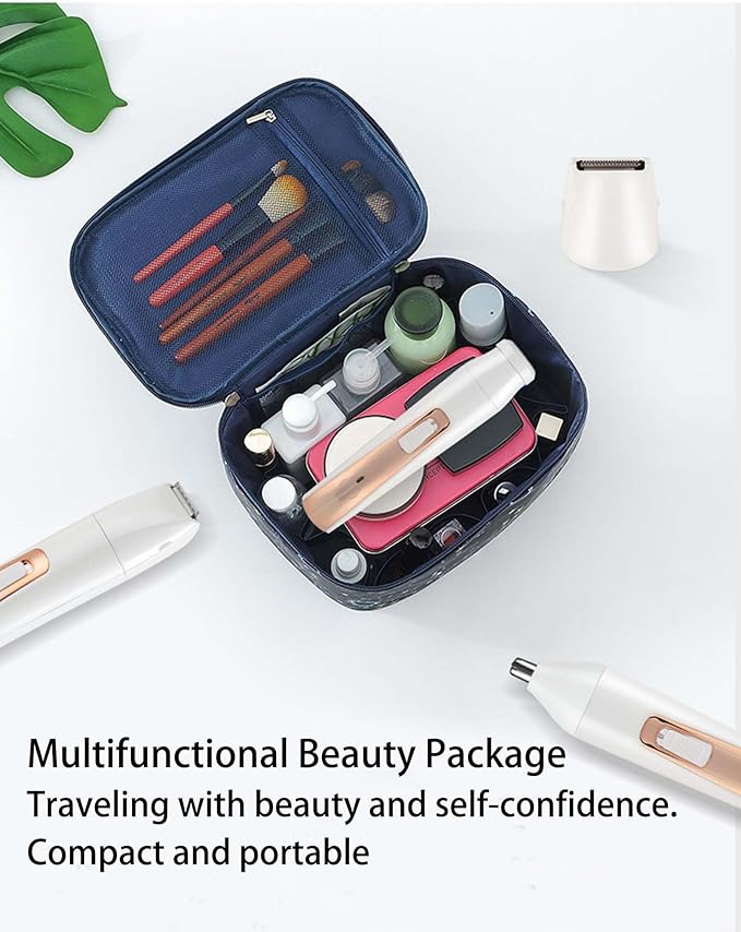 Womens Electric Razor, Face Shaver, Facial Hair Remover, Electric Bikini Trimmers for Legs, Travel Razor for Eyebrow Ear Nose Hair Lip Beard Armpit (Gold 4 in 1