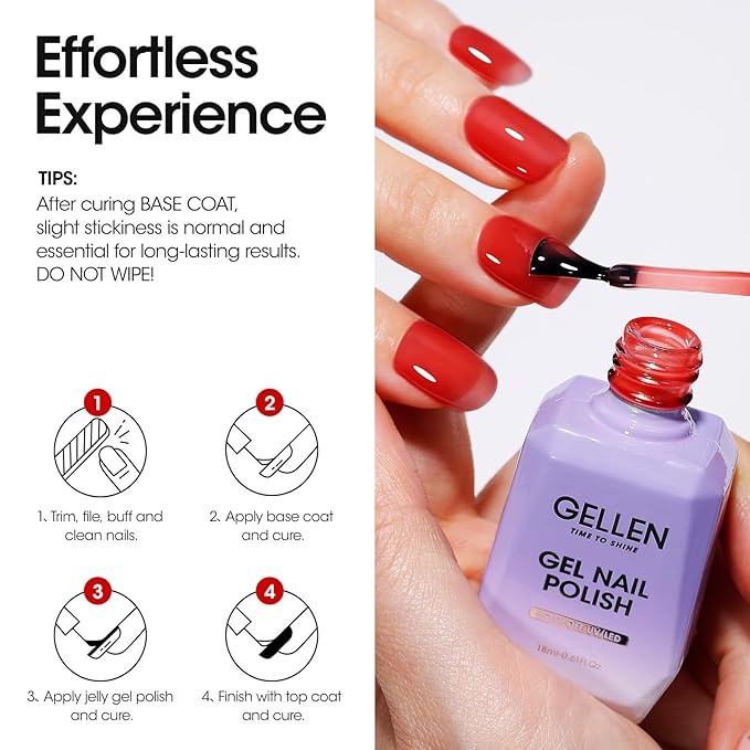 Gellen Red Gel Nail Polish