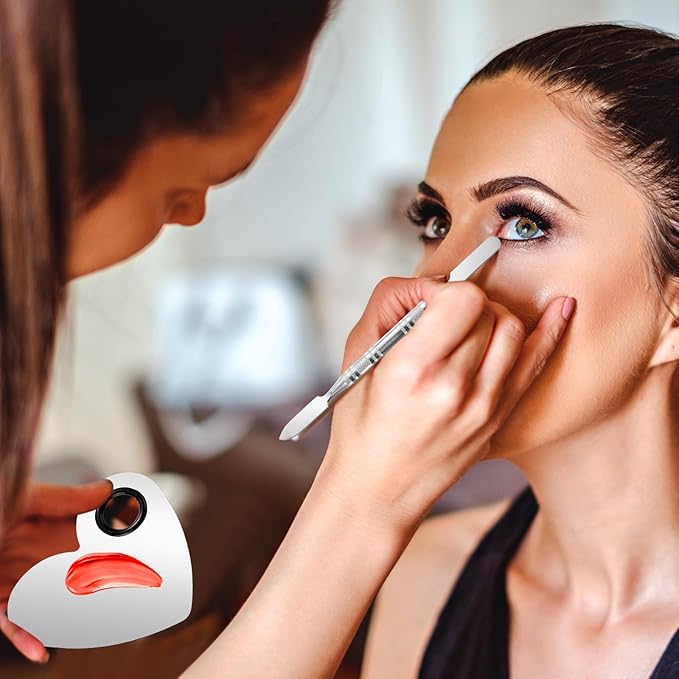 2 Pcs Stainless Makeup Mixing Palette,Tool for Mixing