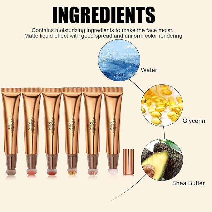 Contour Beauty Wand, Liquid Face Concealer Contouring Highlighter Blush Peach)