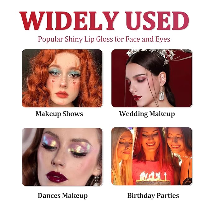 Metallic Lipsticks for Women, Glossy Lipstick Long Lasting Glossy