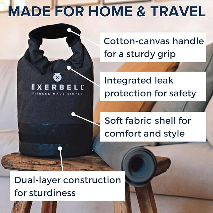 Foldable & adjustable kettlebell 2-14 kg – water-