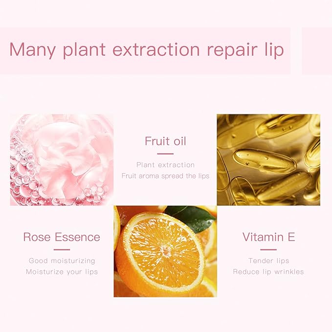 Pudaier Hydrating Lip Oil, Fruit Extract Lip Oil Hydrating