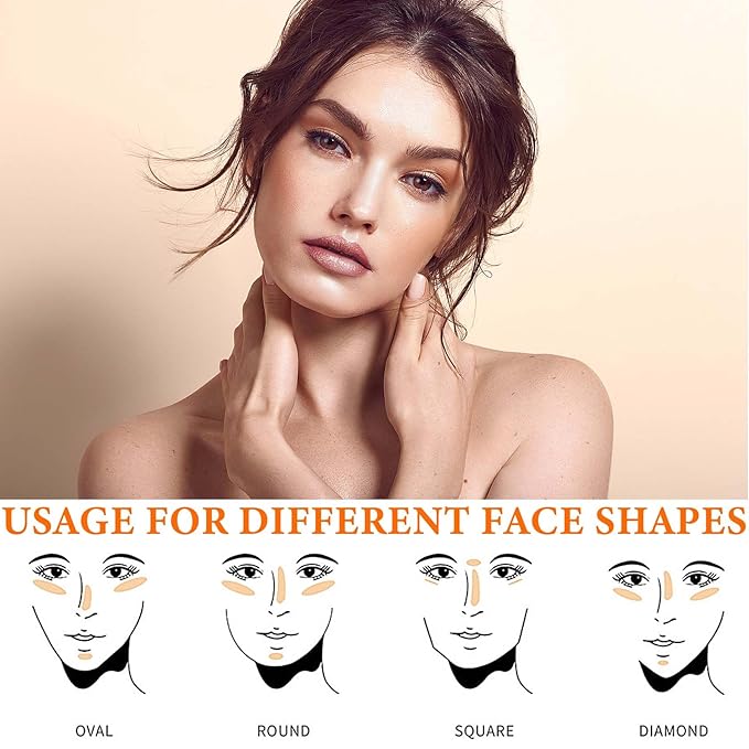 Glitter Blush Shimmer Highlighter Blusher Powder Makeup Face Pearl White）