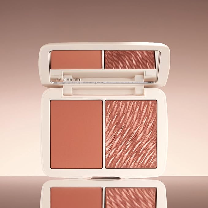 COVER FX Monochromatic Powder Blush Duo - Warm Impact Color
