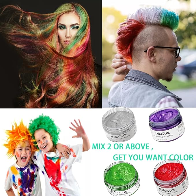 Green Puprle Red Gray Temporary