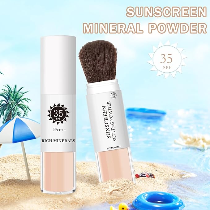 Mineral Sunscreen Setting Powder Mineral Brush Powder SPF
