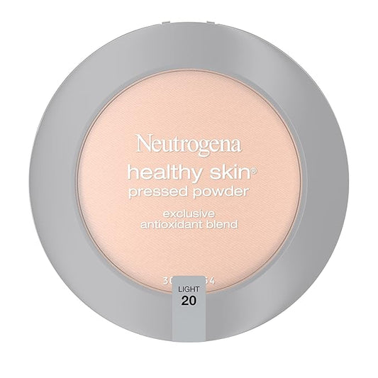 Neutrogena Healthy Skin Pressed Makeup Powder Compact with Light 20,. 34 oz
