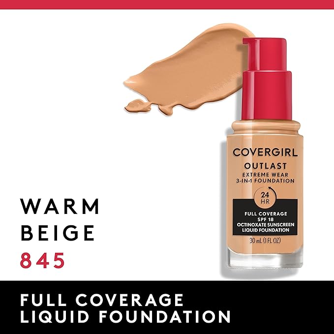 Covergirl Outlast Extreme Wear 3-in-1 Full Coverage Liquid Fl. Oz.