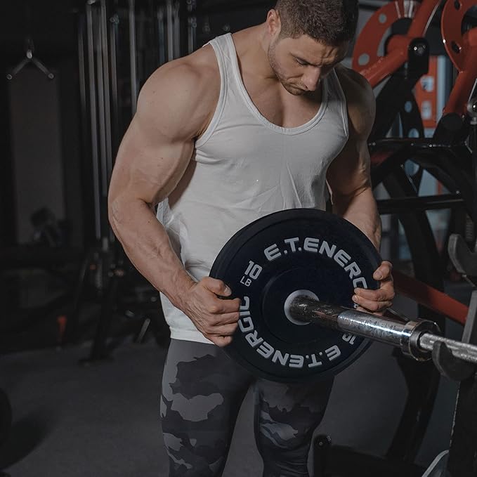 10LB/25LB/35LB/45LB/55LB Bumper Plates Odorless with 2" Opening Olympic