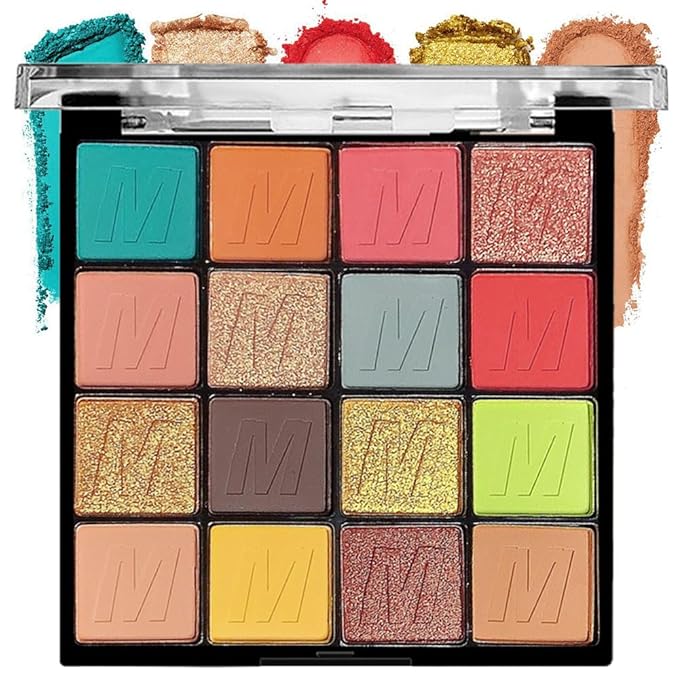 16 Colors Champagne Gold Glitter Matte Shimmer Eyeshadow