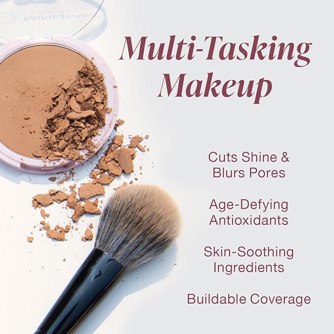 Mineral Fusion Pressed Powder Foundation, Deep 4 - Hypoallergenic, Cruelty-Free, 0.32 Oz