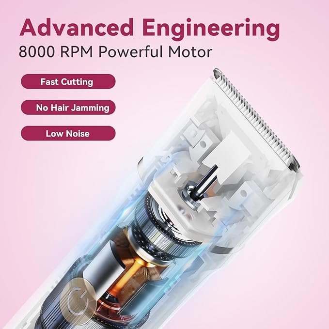 Electric Bikini Trimmer for Women - 4 in 1 Electric Shaver for Women, Waterproof Pubic Hair Trimmer and Facial Hair Remover, Replaceable Razors & Nose Hair Trimmer, Rechargeable Women's Grooming Kit