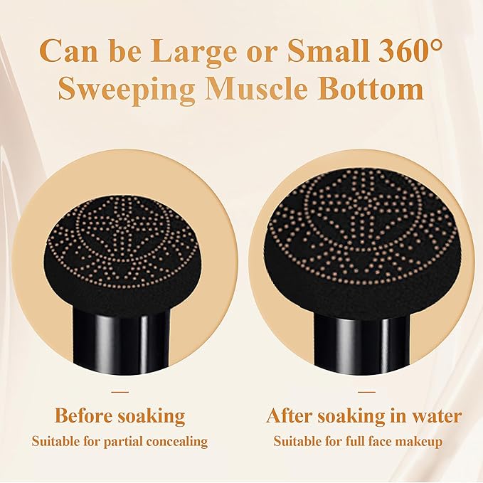 Mushroom Head Air Cushion CC Cream, Long-Lasting Brightening Concealer (Natural)