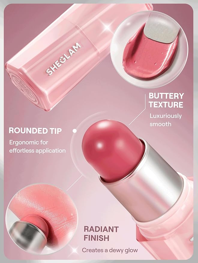 SHEGLAM Buttery Bliss Blush Stick Cream Milk Makeup Blush-Rose Ritual