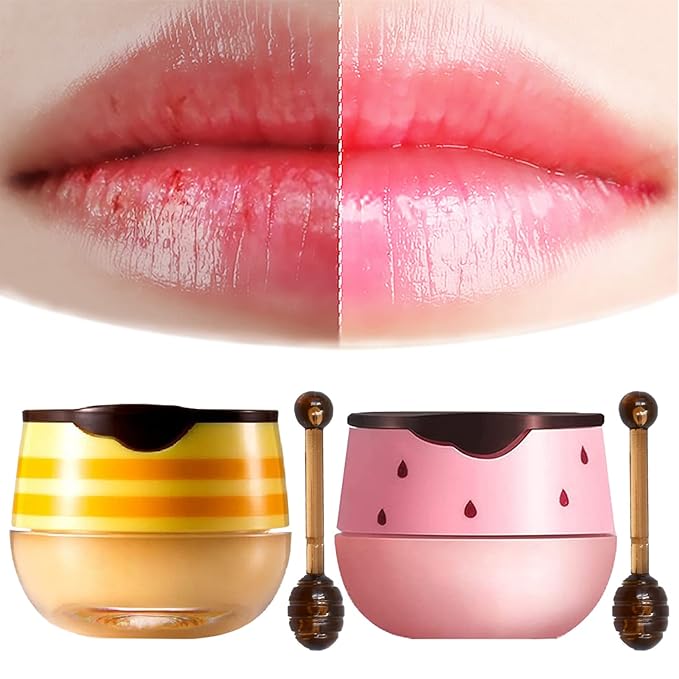 2PCS Lip Balm Honey Pot, Honey Sleeping