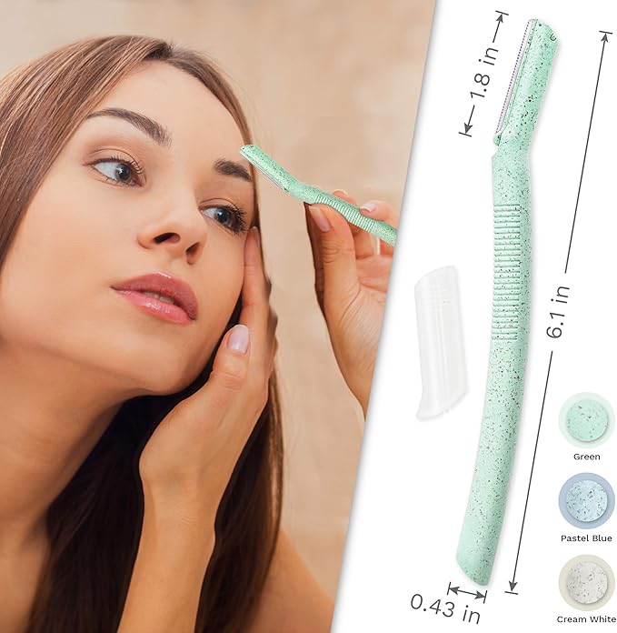 ennva Eyebrow & Facial Hair Razor | Multipurpose Dermaplane Trimmer | Disposable Blades - 12pcs