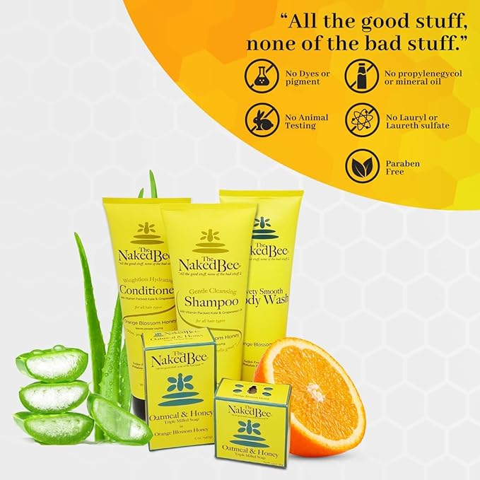 The Naked Bee Ultra-Rich Body Butter, 8 Ounce, Orange Blossom Honey