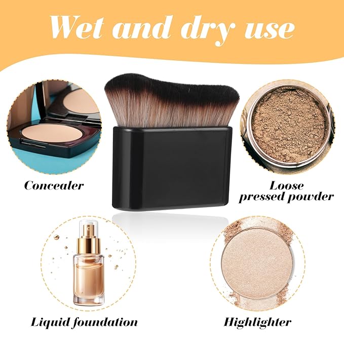 2 Pcs Self Tanning Brush Sunless Body Tanner Brushes Fake Tan Leg Makeup Foundation Brush Fine Cosmetic Application Tool for Blending Tanning Mousse Kabuki Face Spray