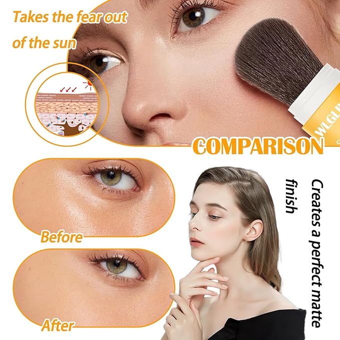 Mineral Sunscreen Setting Powder SPF 50++,Oil Control Long Sunscreen Powder