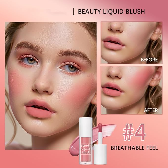 MAEPEOR Matte Liquid Blush 9 Colors Soft Cream (Color 06)