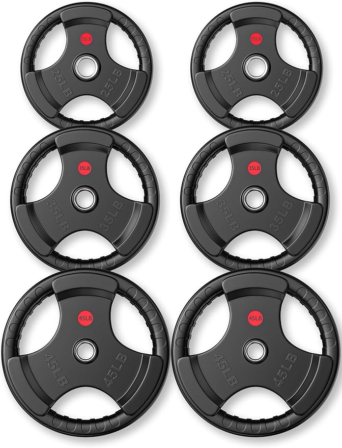 GIKPAL Weight Plates 2-inch Olympic (10lb 25lb 25lb 35lb 35lb 45lb) 45lb)