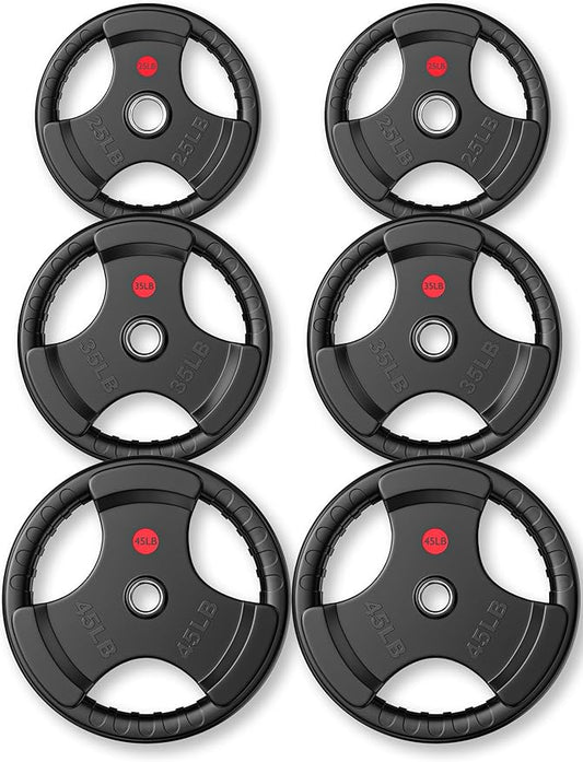 GIKPAL Weight Plates 2-inch Olympic (10lb 25lb 25lb 35lb 35lb 45lb) 45lb)