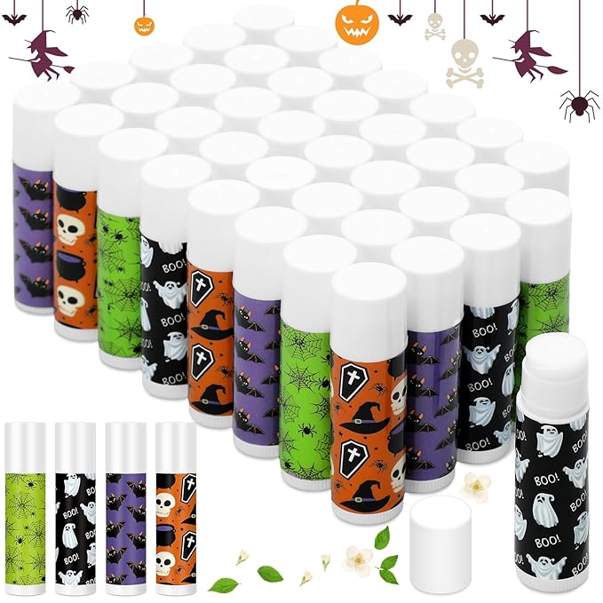 40 Pcs Halloween Lip Balm Ghost Styles
