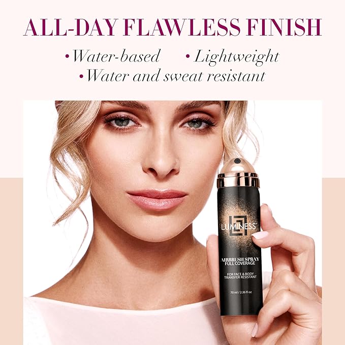 LUMINESS Spray Airbrush Foundation Makeup, Shade 010 - fl oz