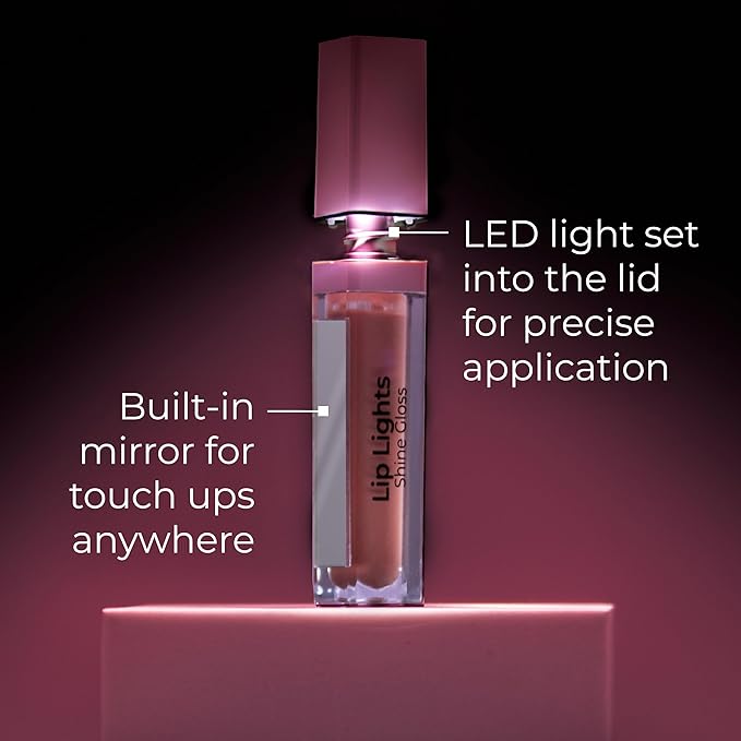 MCoBeauty LipLights Shine Gloss, Berry Pink, High Shine LipLights