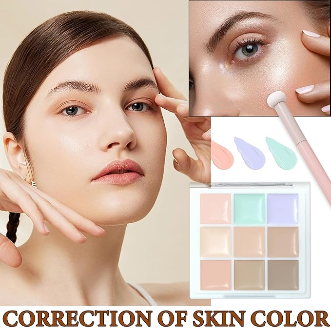 9 Colors Correcting Concealer Contour Palette,Concealer Cream Contour