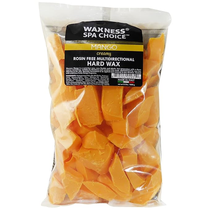 Waxness Spa Choice Rosin Free Multidirectional Hard Wax Mango 2.2 lb / 1 kg