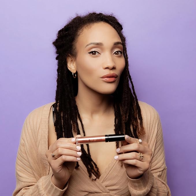 Juwel Cosmetics Ultra Lip Gloss, Gloss for Dry Lips, High Shine, Smooth Finish Moisturizing Lip Gloss with Beeswax, Castor Oil and Vitamin E, Vegan, Talc-free, Dazed