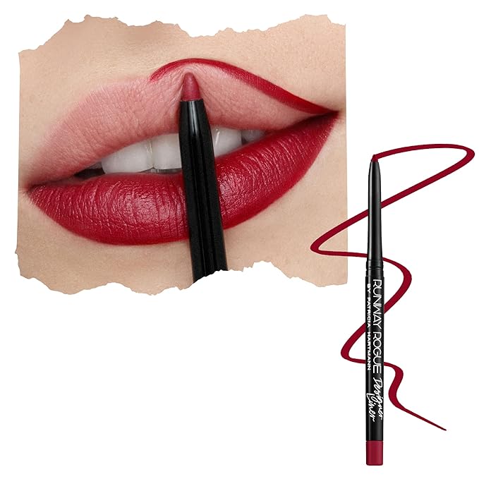Runway Rogue Designer Liner Lip Pencil, Matte Crimson Lip