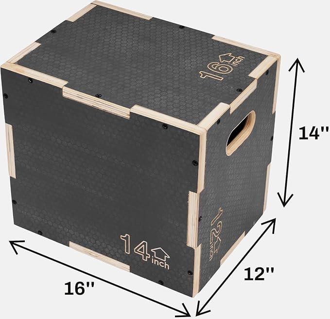 3 in 1 Non-Slip Wooden Plyo Box Plyometric