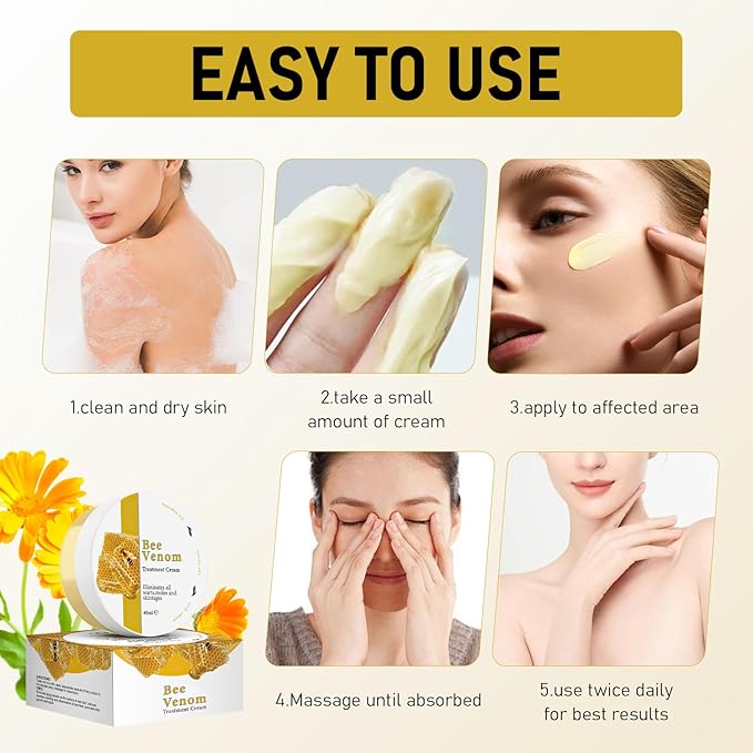 2pc Bee Venom Face Cream - Reduce Blemishes, All-Natural Formula