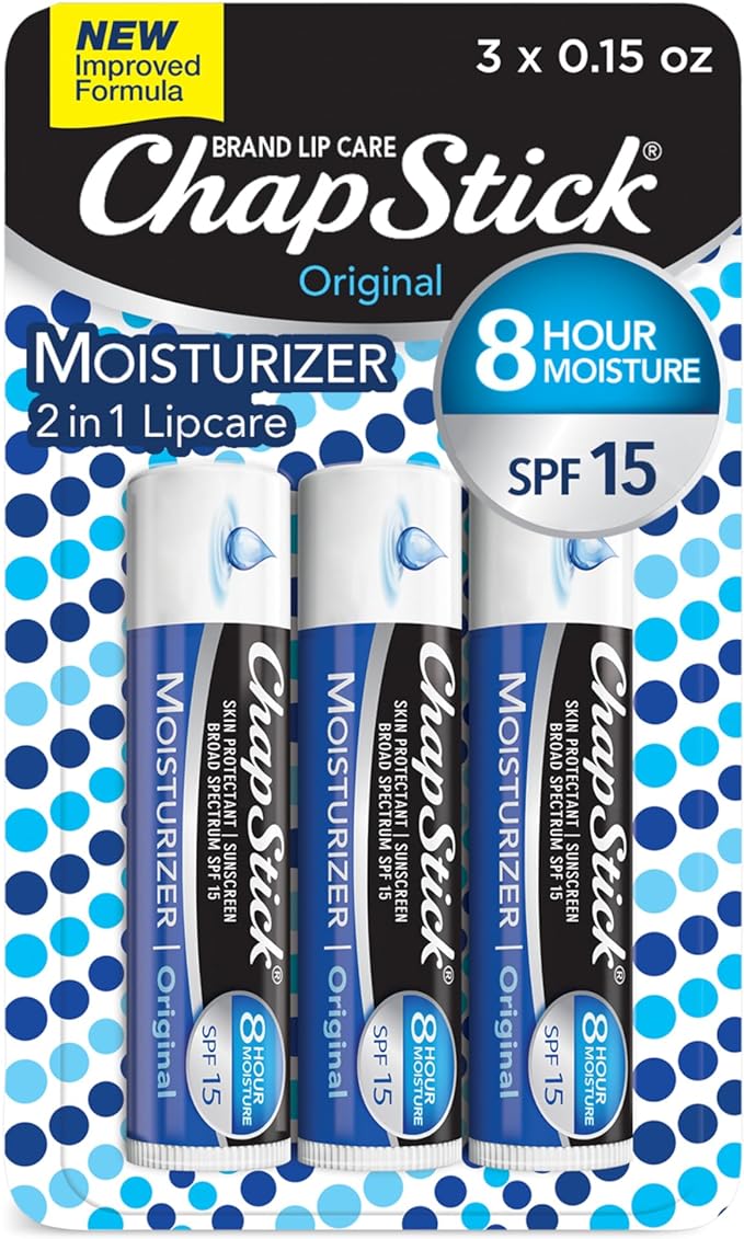 ChapStick Moisturizer Original Lip Balm Tubes,