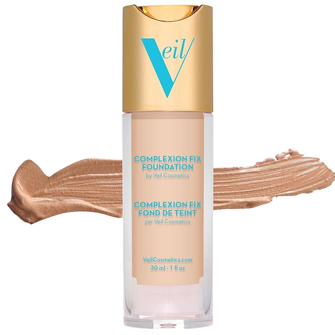 Veil Cosmetics Complexion Fix Liquid Foundation – Buildable Light Neutral)