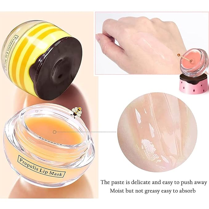 3 PCS Bee Lip Balm Honey Exfoliator