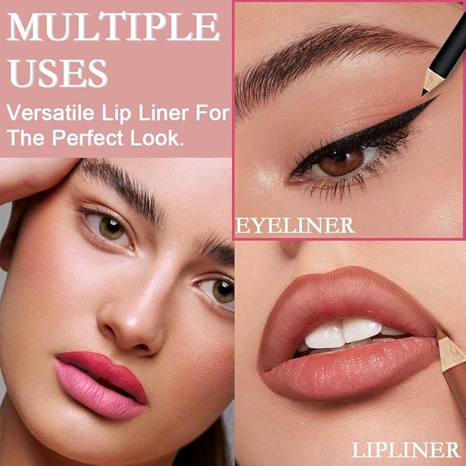 12 Pcs Natural Nude Brown Beige Colors Lip Beige