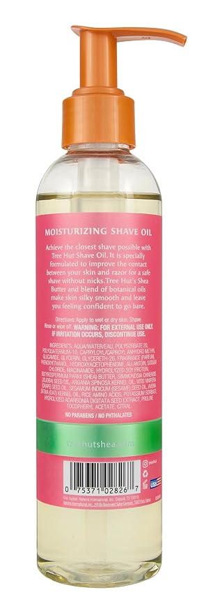 Tree Hut Moisturizing Shave Oil Watermelon, 7.7 fl oz, Gel-to-Oil Formula