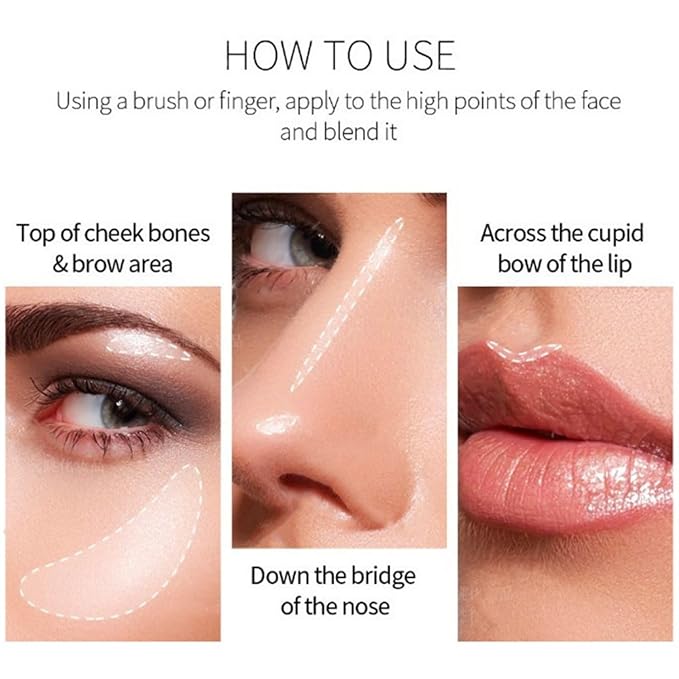 MAEPEOR Face Highlighter Palette 6 Colors Smooth Shimmer (Color 04)