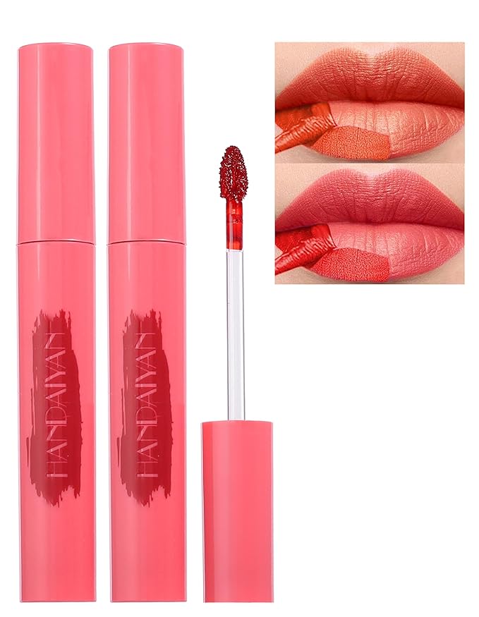 2 PCS Long-Lasting Peel Off Matte Lip Tint, Long-Lasting
