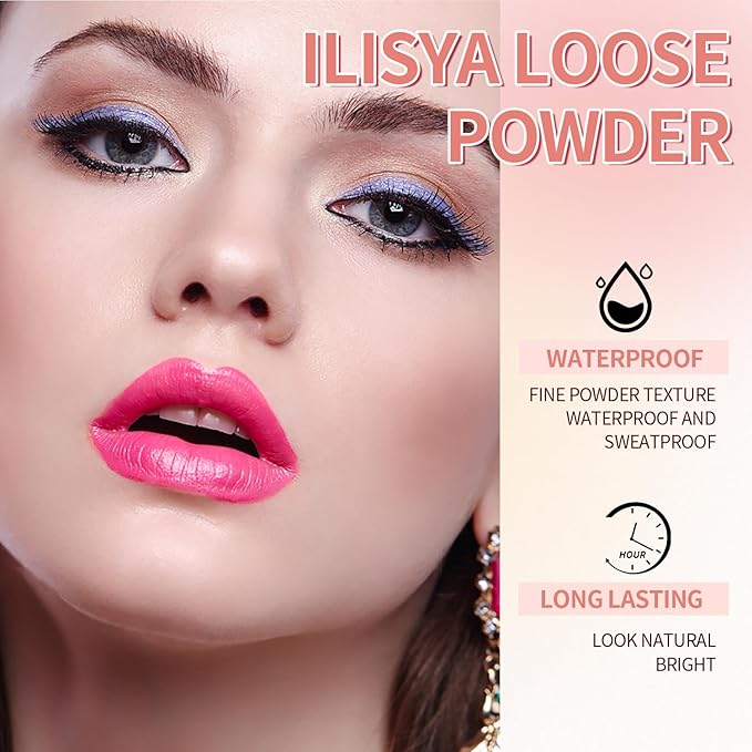 Setting Powder Lightweight Loose Powder Finishing Powder Long-Lasting (Fair Ivory/Matte) 0.28 Oz