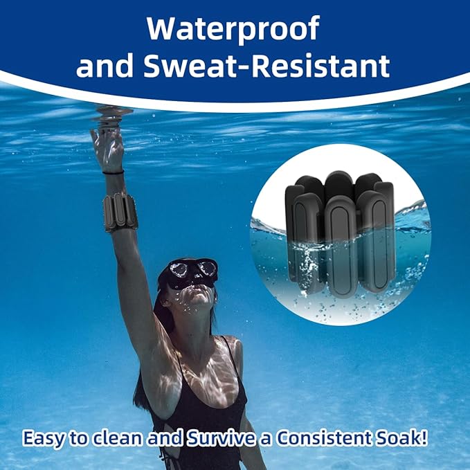 GLEAP Wearable Ankle & Wrist Weights for Women 2LB Silicone 2(1LB Each),