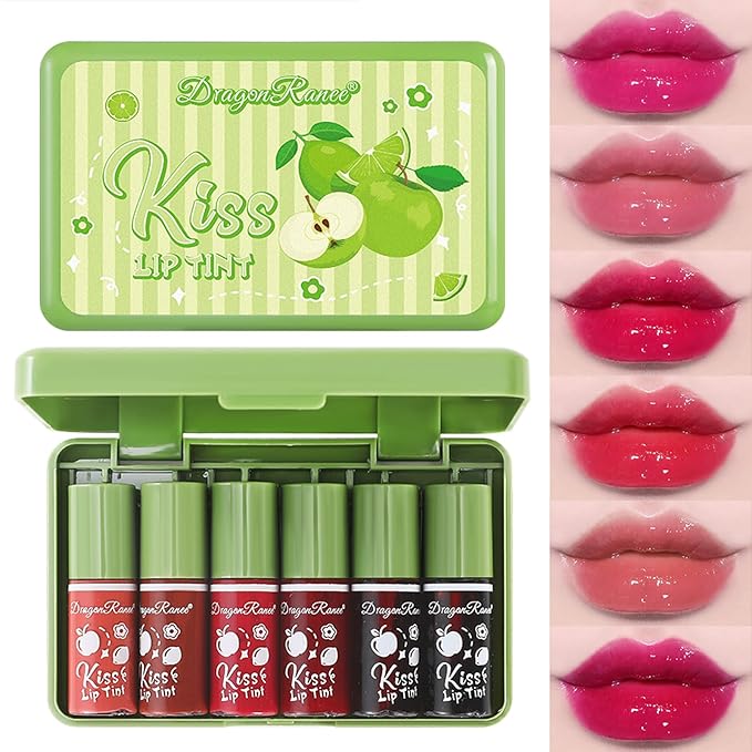 6 Colors Lip Tint Stain Set, Korean Lip